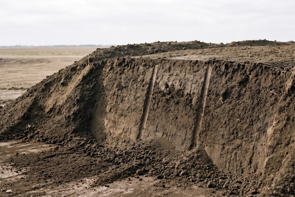 Common fill material for bulk grading and elevation changes