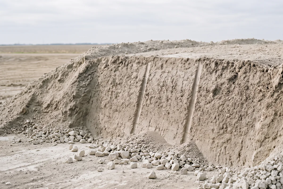 Crushed concrete and flexible road base aggregate