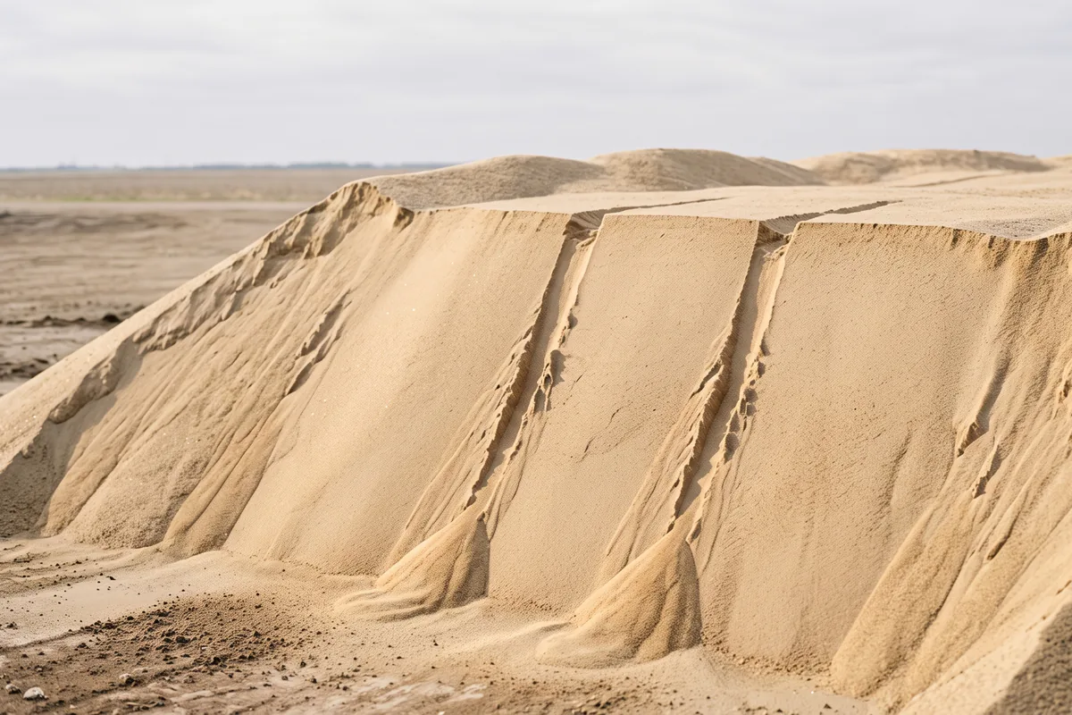 Sand and base material